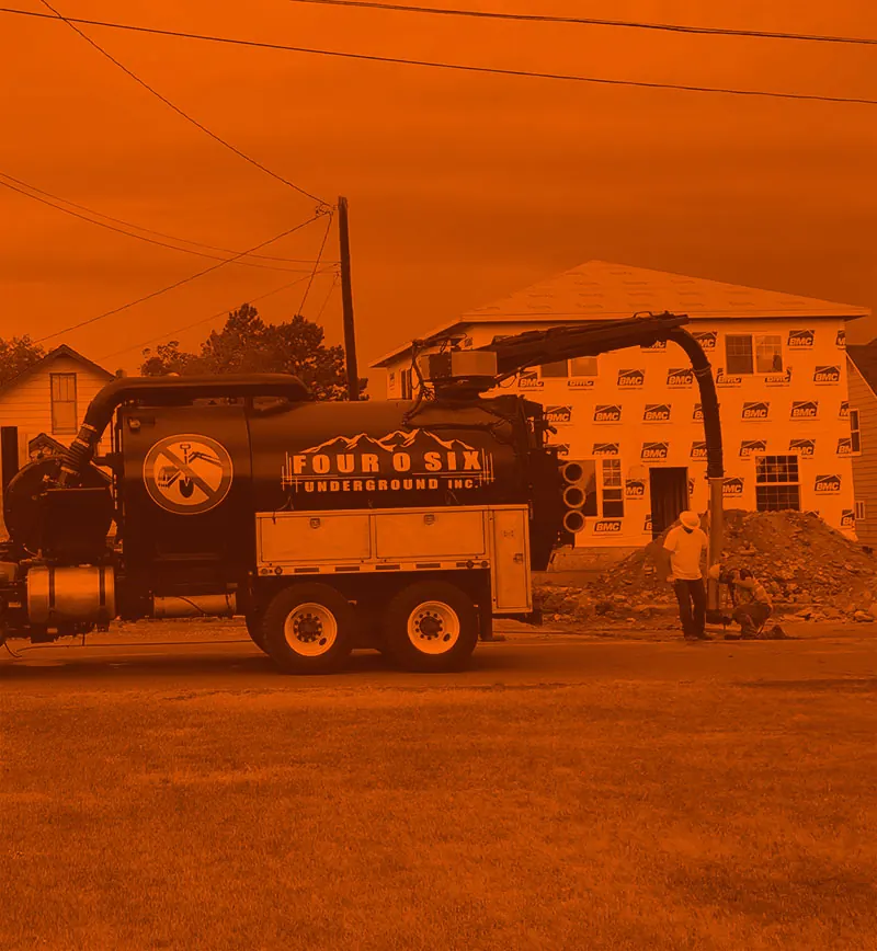 Four O Six Underground hydro-vac truck on a job site