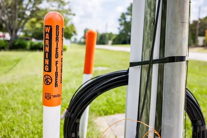 Fiber optic marker post installation